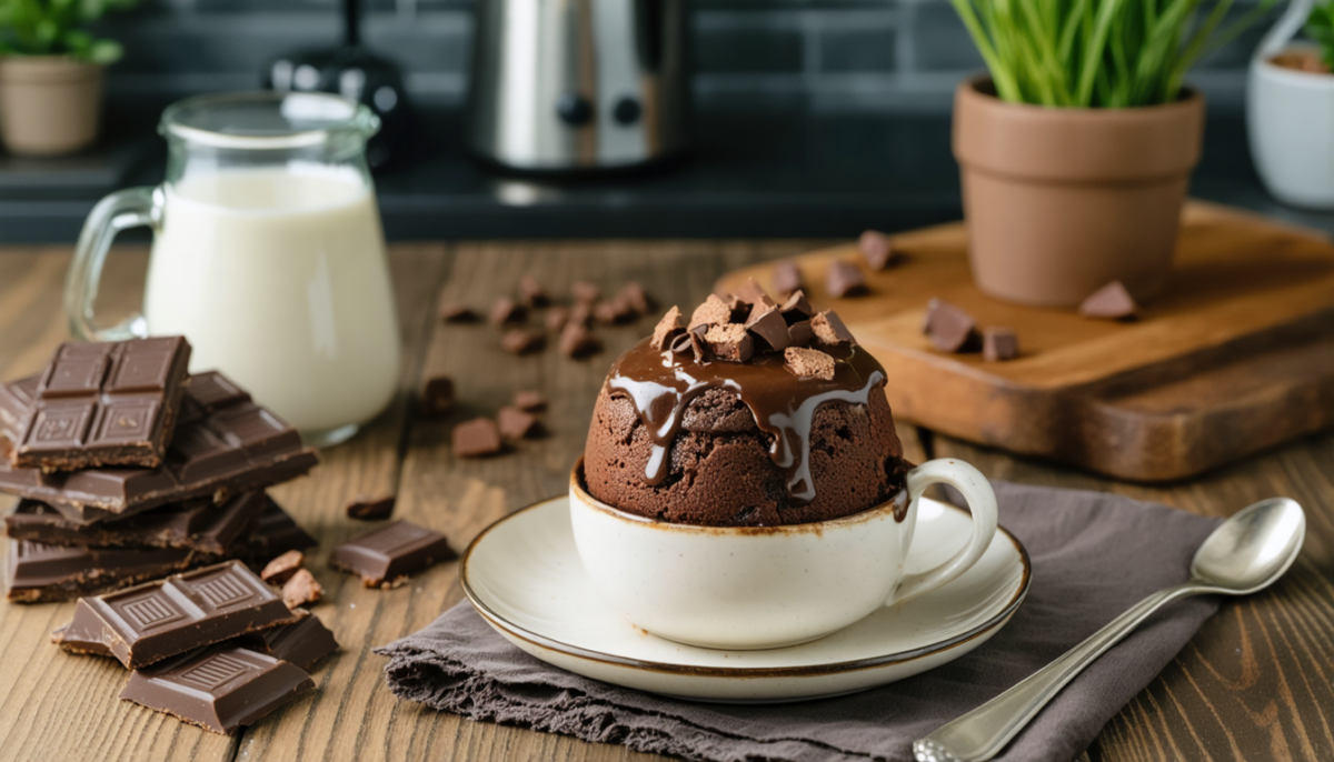 découvrez notre recette facile et rapide de mug cake au chocolat, saine et gourmande, idéale pour une pause sucrée sans culpabilité.